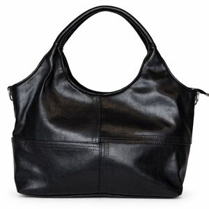 Elegant Black Leather Tote Bag